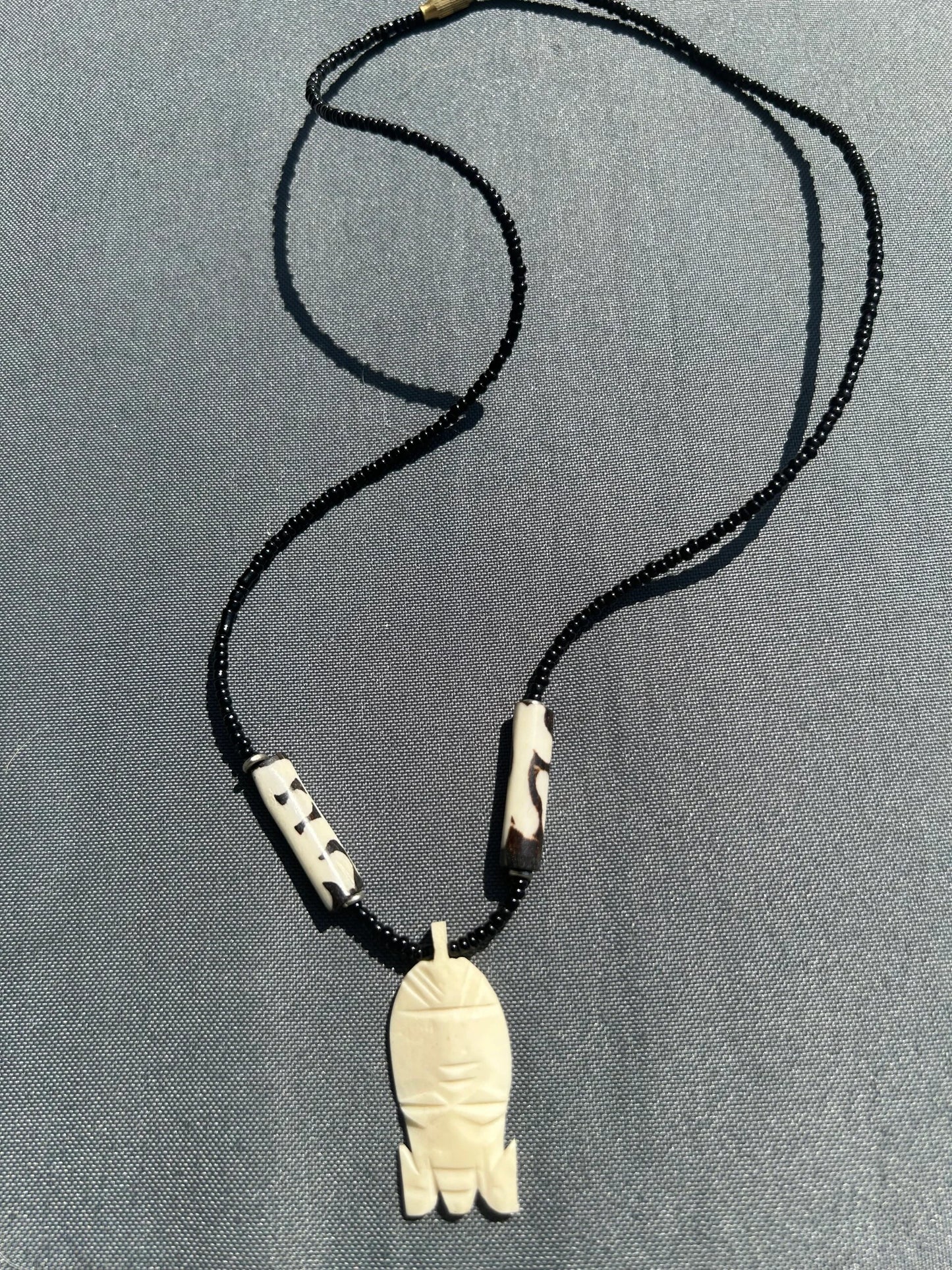 African Maskhead Bone necklace
