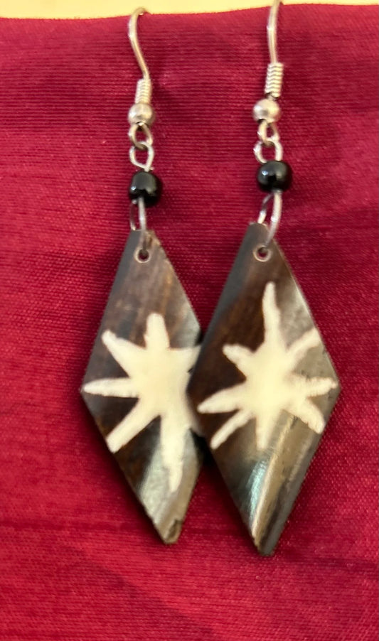 Bone and Wood Earrings